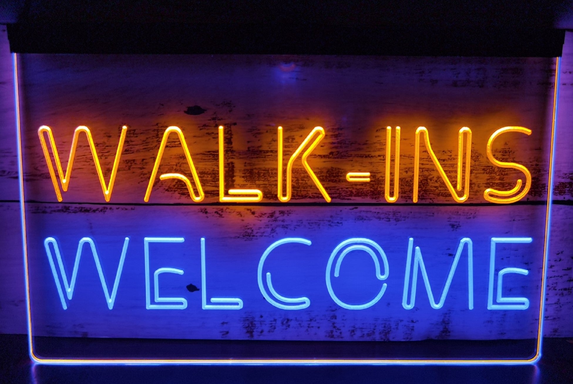 Walk IN Welcome Led Neon Sign Dual Color Shop Store Coffee Shop Restaurant Decor
