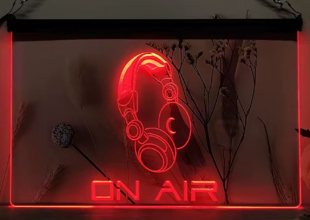 On Air Headphone Led Neon Sign Home Music Room Audio Recording Studio Decor