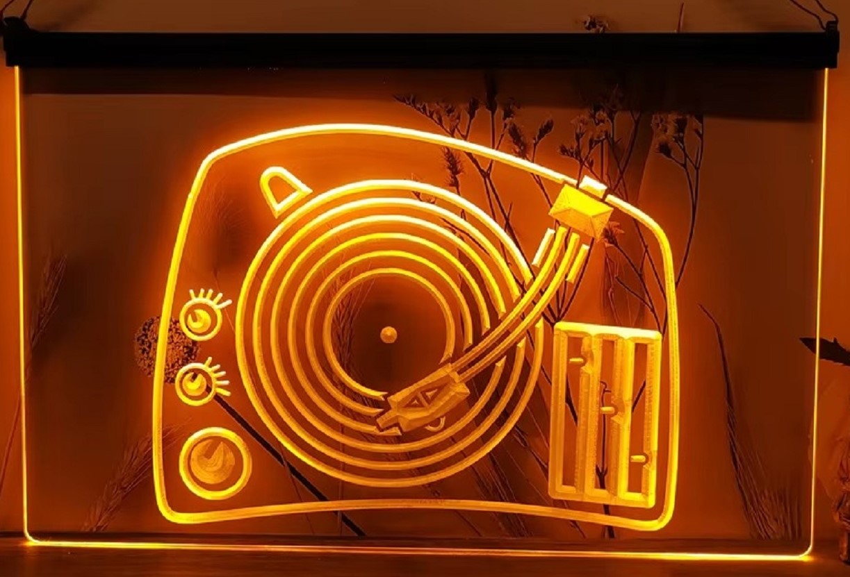 DJ Turntable Mixer Led Neon Sign Home Music Room Audio Studio Decor