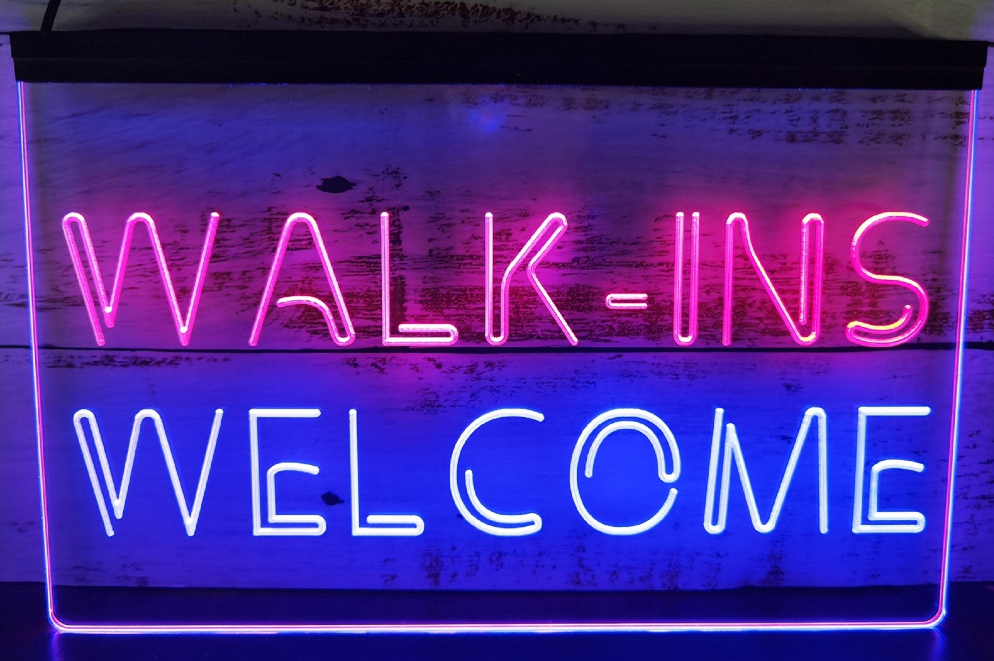 Walk IN Welcome Led Neon Sign Dual Color Shop Store Coffee Shop Restaurant Decor