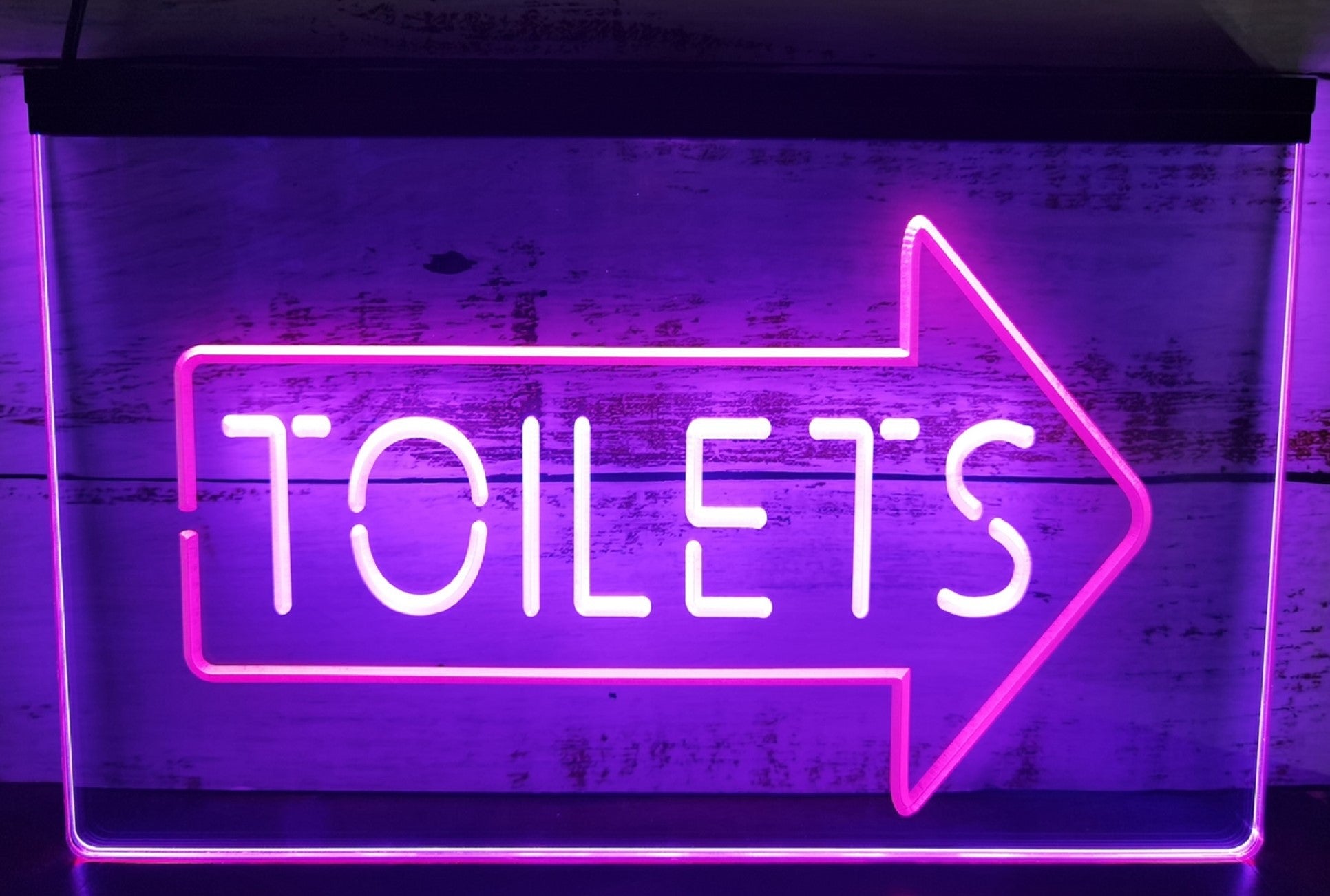 Toilet Arrow Led Neon Sign Dual Color Store Restaurant Coffee Shop Office Decor