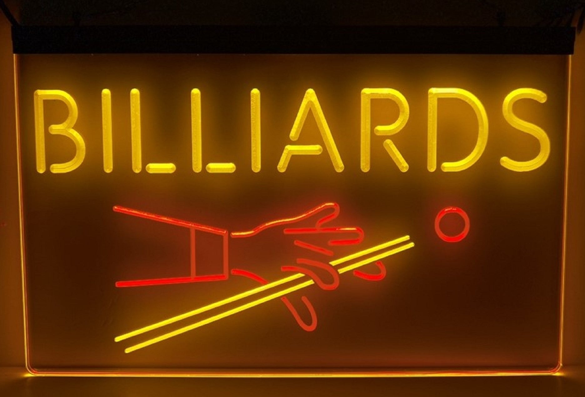 Billiards Led Neon Sign Dual Color Home Pool Room Billiards Hall Decor