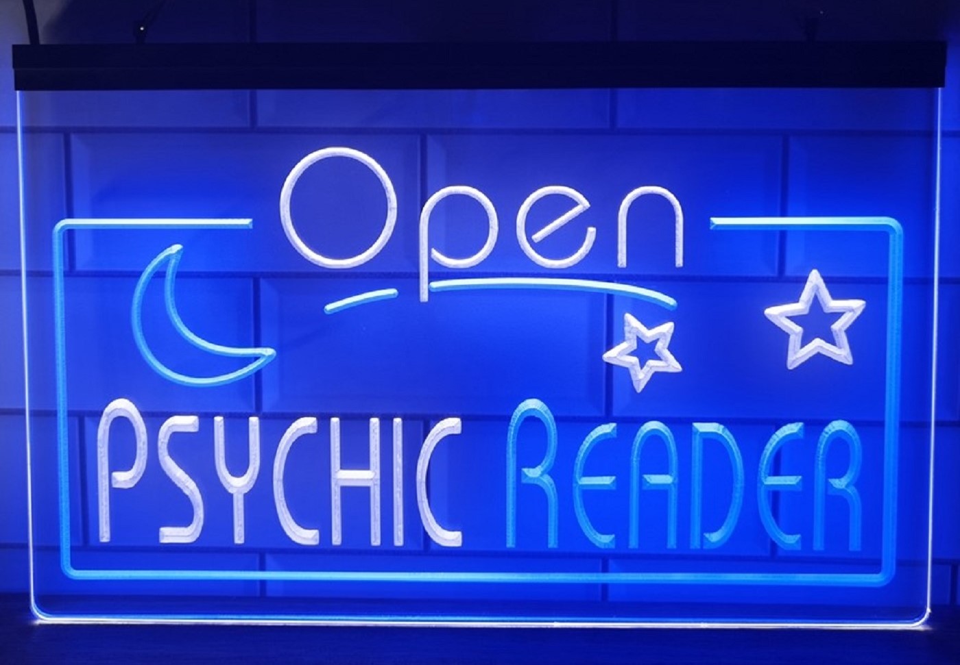 Open Psychic Reader Led Neon Sign Dual Color Psychic Tarot Shop Decor