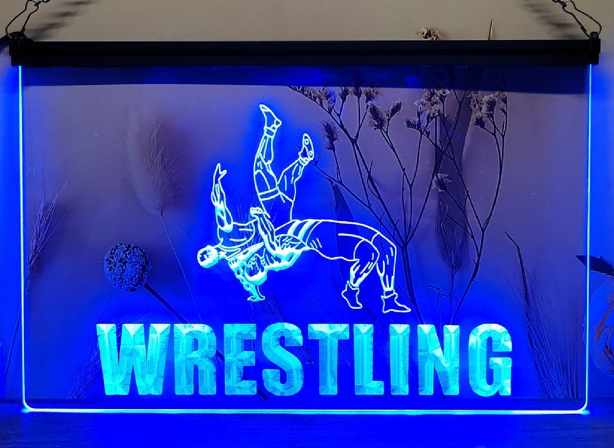 Wrestling Sport Led Neon Sign Wall Hanging Or Desktop Decor