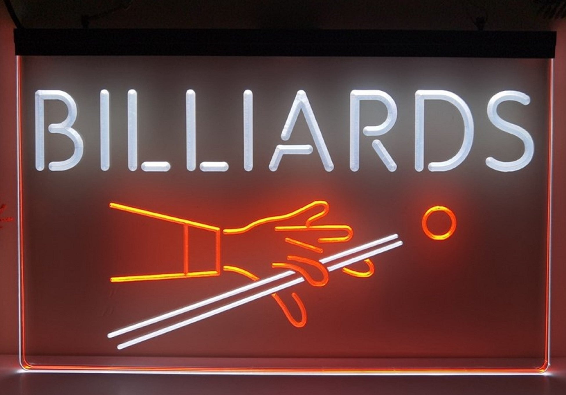Billiards Led Neon Sign Dual Color Home Pool Room Billiards Hall Decor