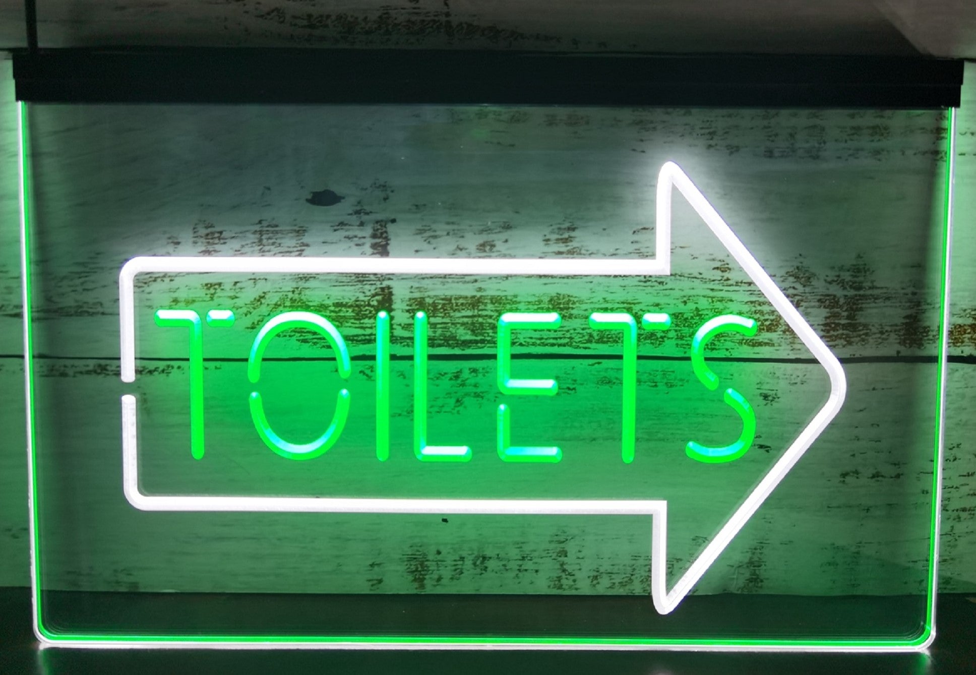 Toilet Arrow Led Neon Sign Dual Color Store Restaurant Coffee Shop Office Decor
