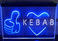 I Love Kebab Led Neon Sign Dual Color Kebab BBQ Restaurant Decor