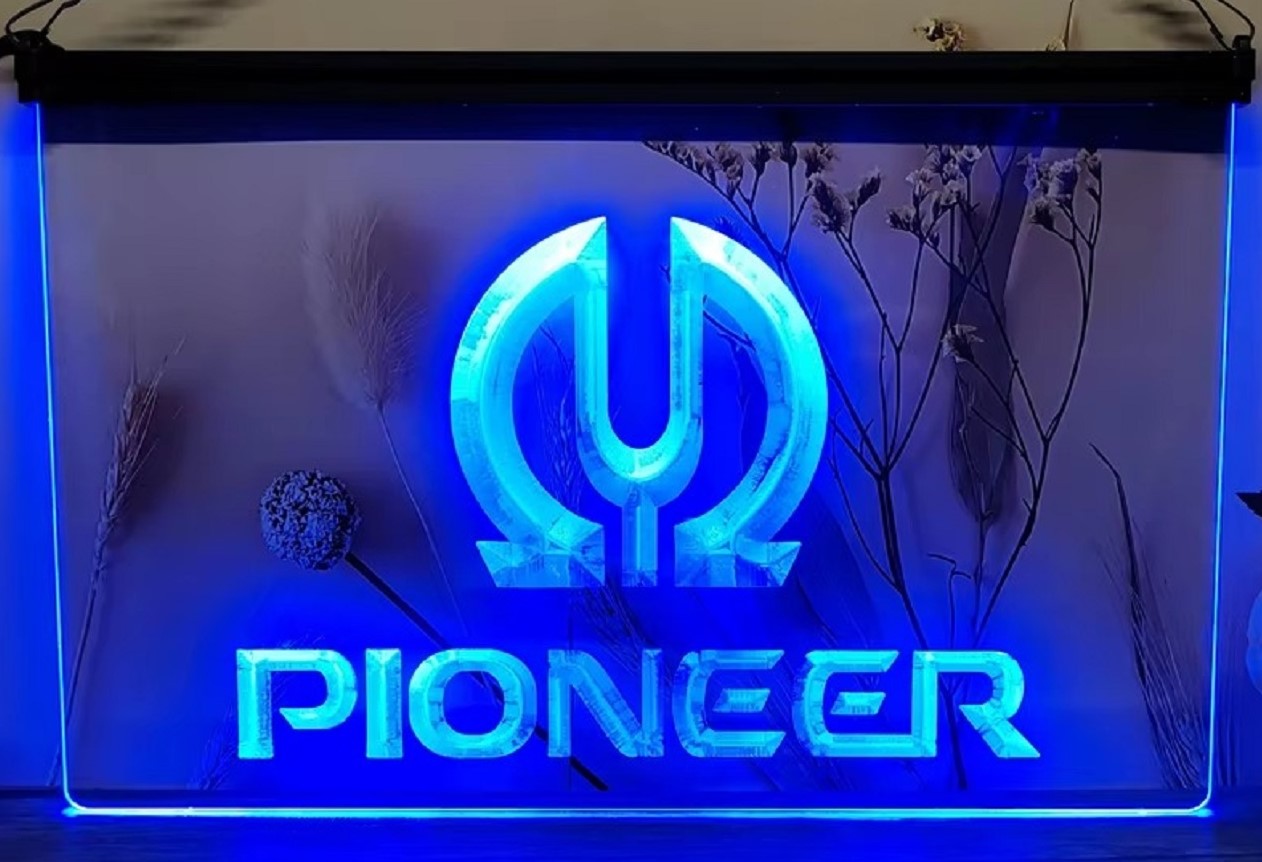 Pioneer Led Neon Sign Home Music Room Audio Recording Studio Decor