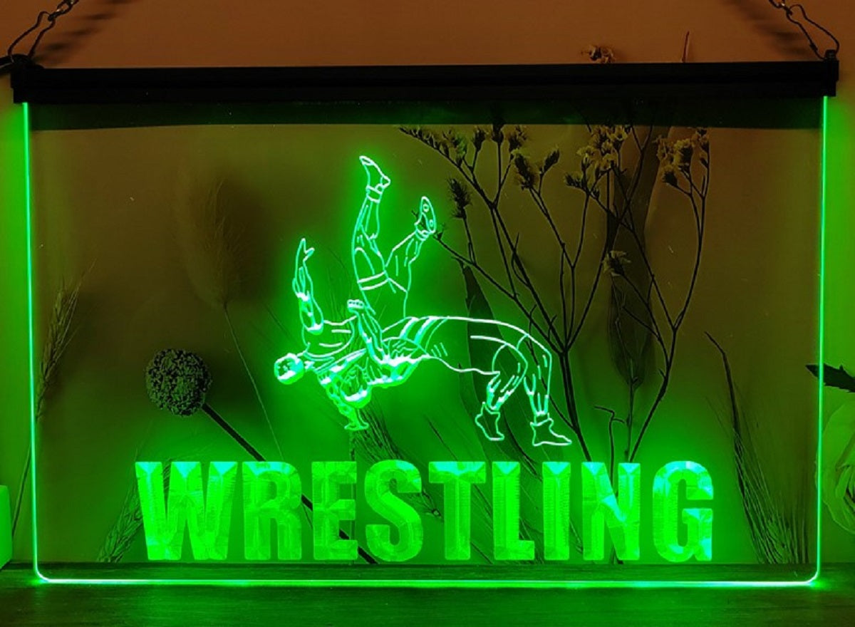 Wrestling Sport Led Neon Sign Wall Hanging Or Desktop Decor