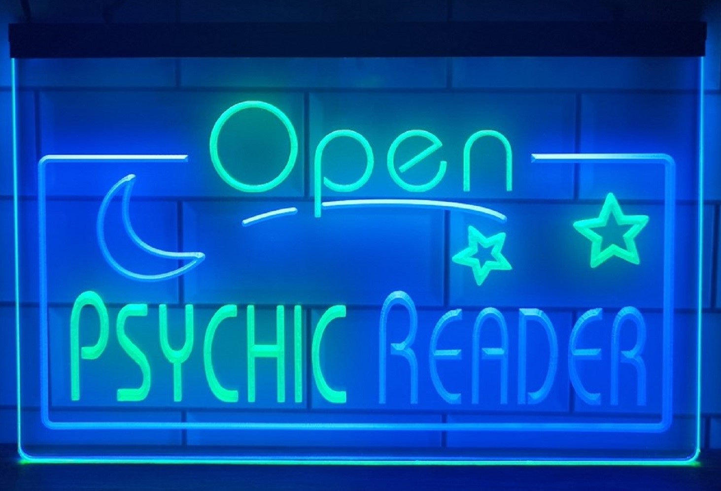 Open Psychic Reader Led Neon Sign Dual Color Psychic Tarot Shop Decor