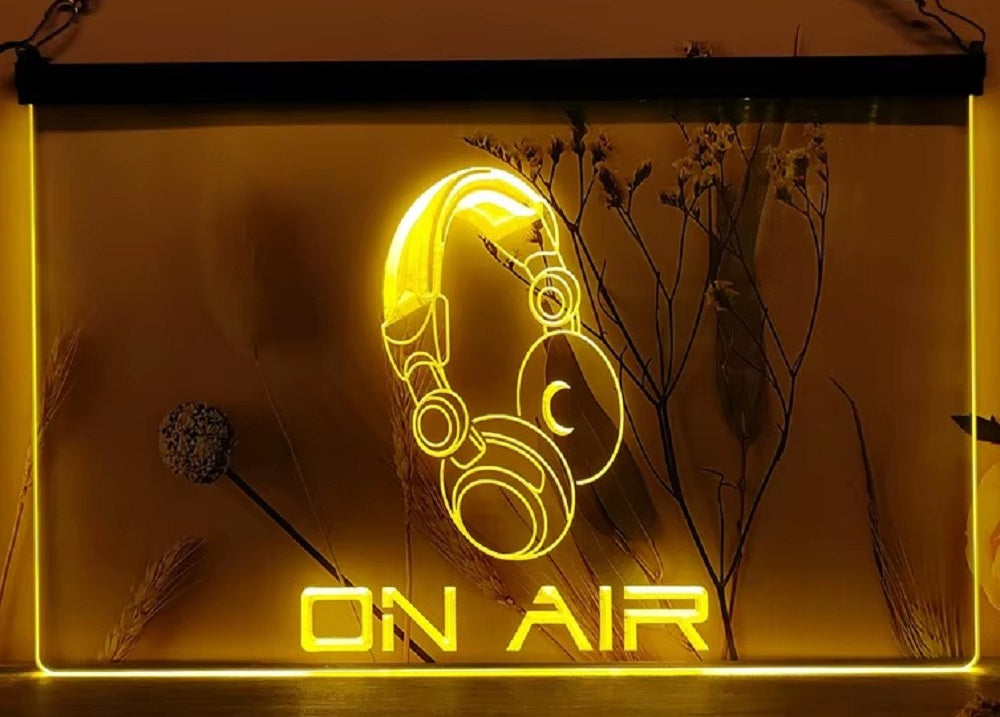On Air Headphone Led Neon Sign Home Music Room Audio Recording Studio Decor