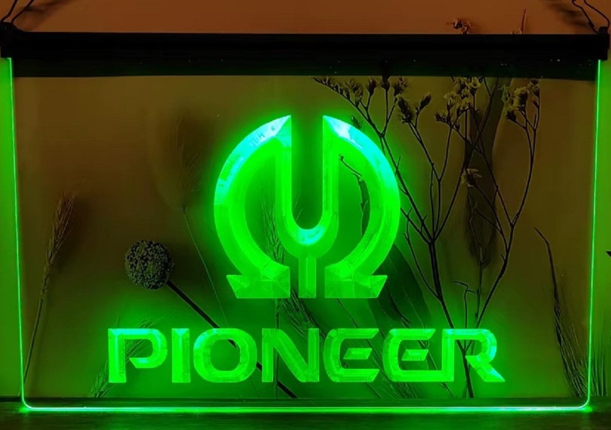Pioneer Led Neon Sign Home Music Room Audio Recording Studio Decor