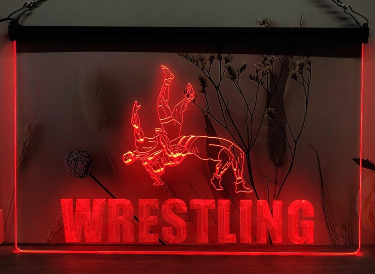 Wrestling Sport Led Neon Sign Wall Hanging Or Desktop Decor