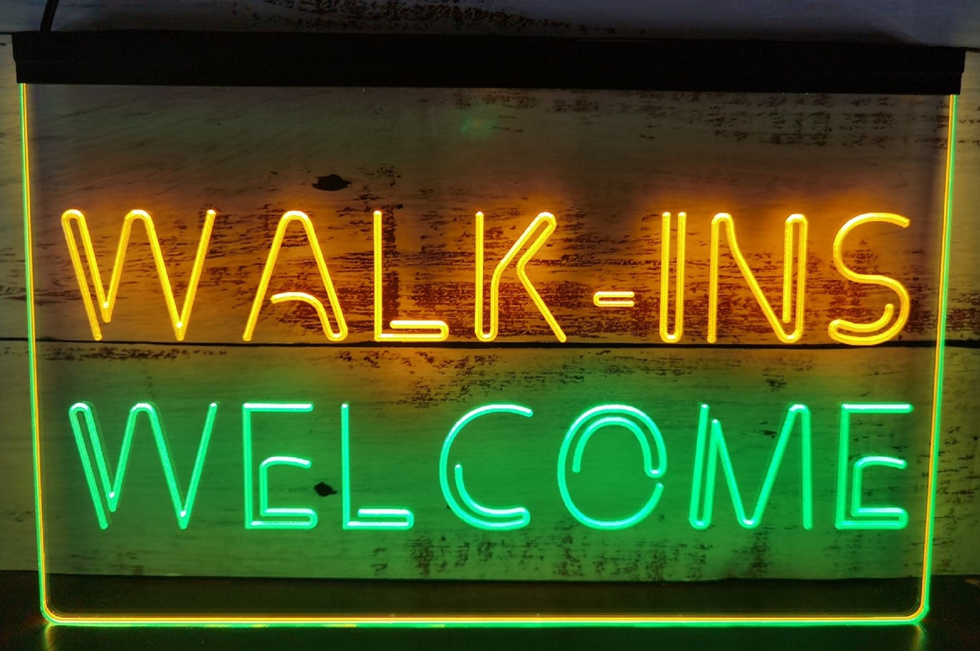 Walk IN Welcome Led Neon Sign Dual Color Shop Store Coffee Shop Restaurant Decor