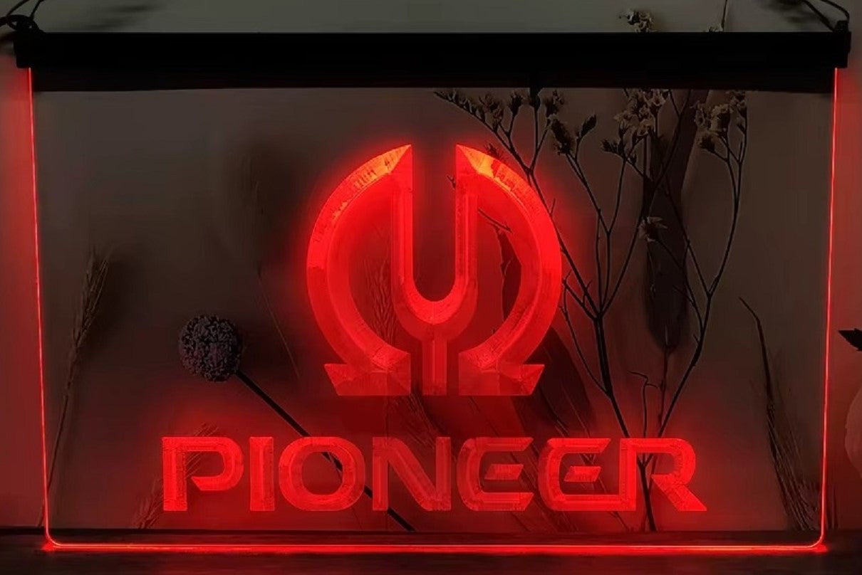 Pioneer Led Neon Sign Home Music Room Audio Recording Studio Decor