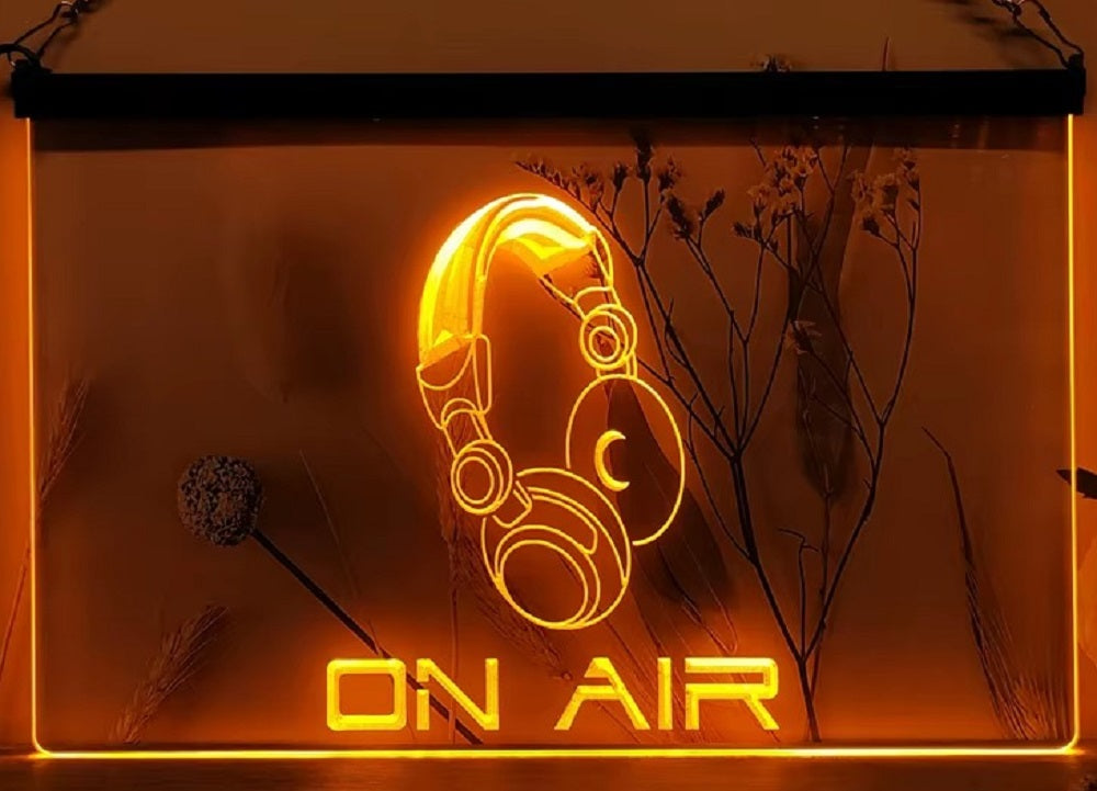 On Air Headphone Led Neon Sign Home Music Room Audio Recording Studio Decor