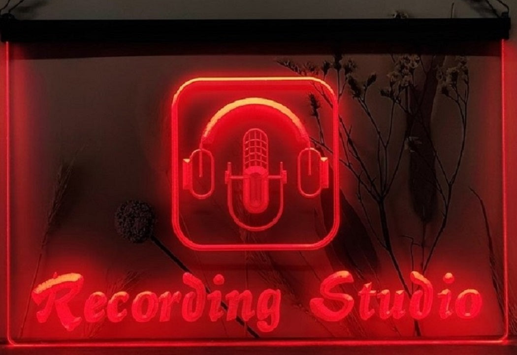 Recording Studio Headphone Led Neon Sign Home Music Room Recording Studio Decor
