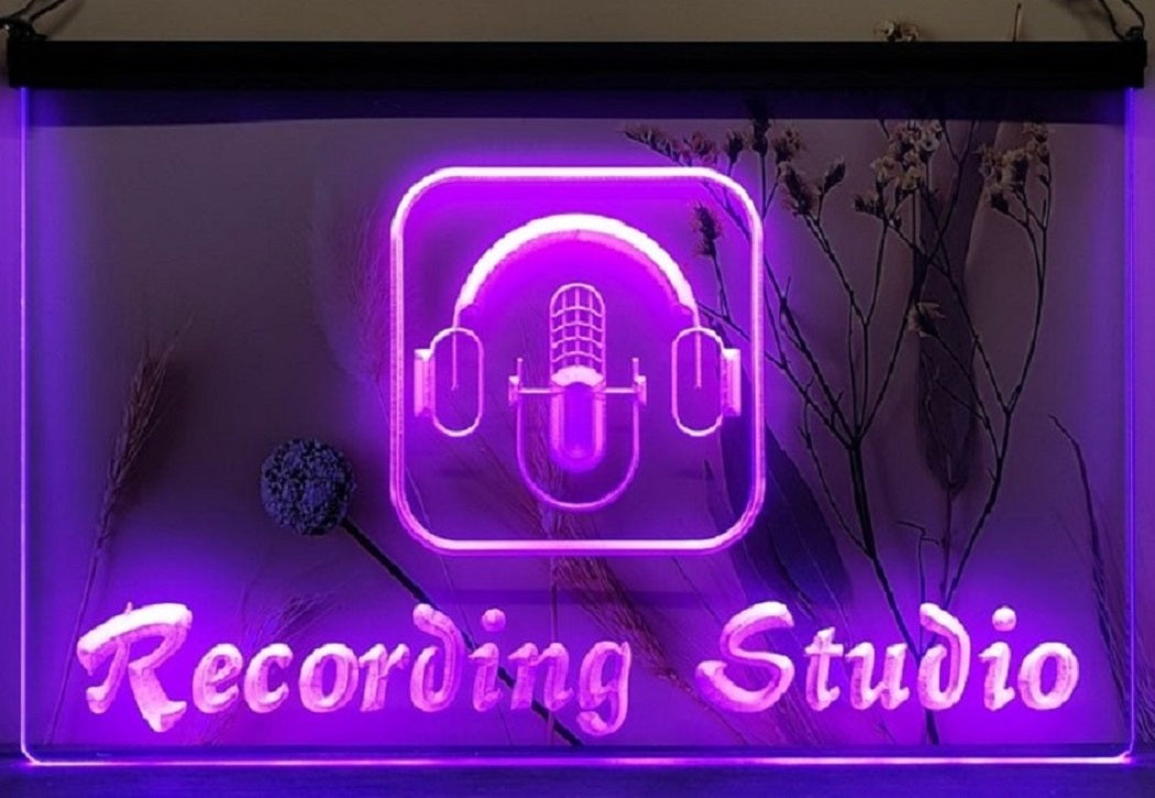 Recording Studio Headphone Led Neon Sign Home Music Room Recording Studio Decor