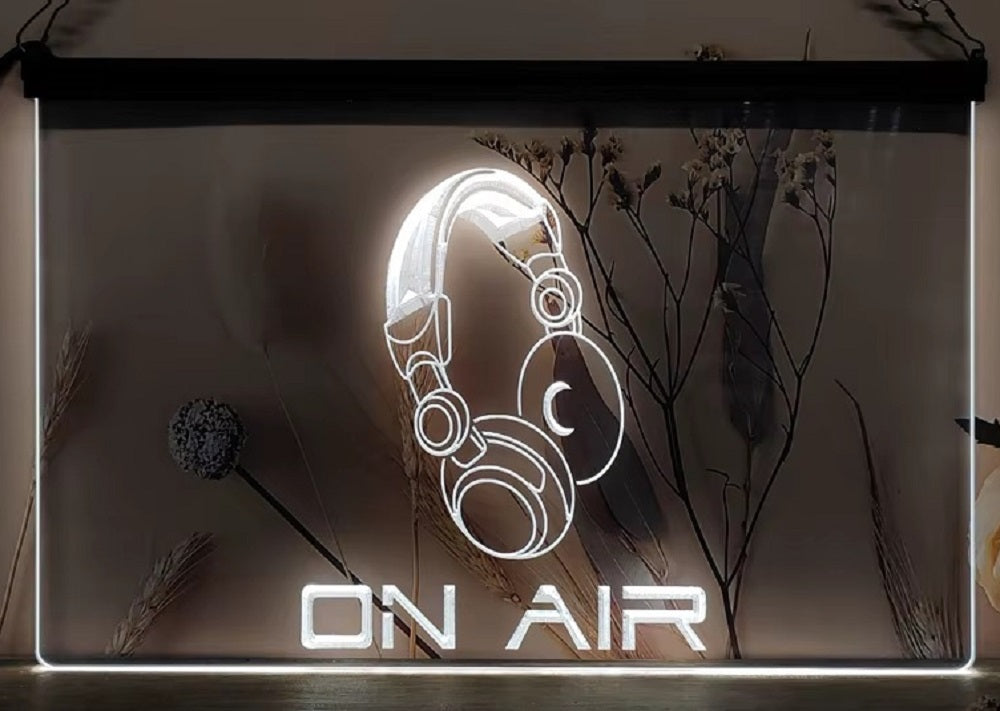 On Air Headphone Led Neon Sign Home Music Room Audio Recording Studio Decor