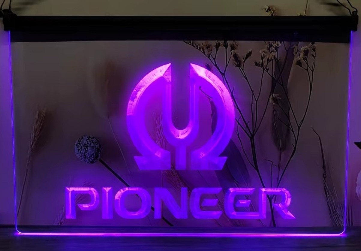 Pioneer Led Neon Sign Home Music Room Audio Recording Studio Decor