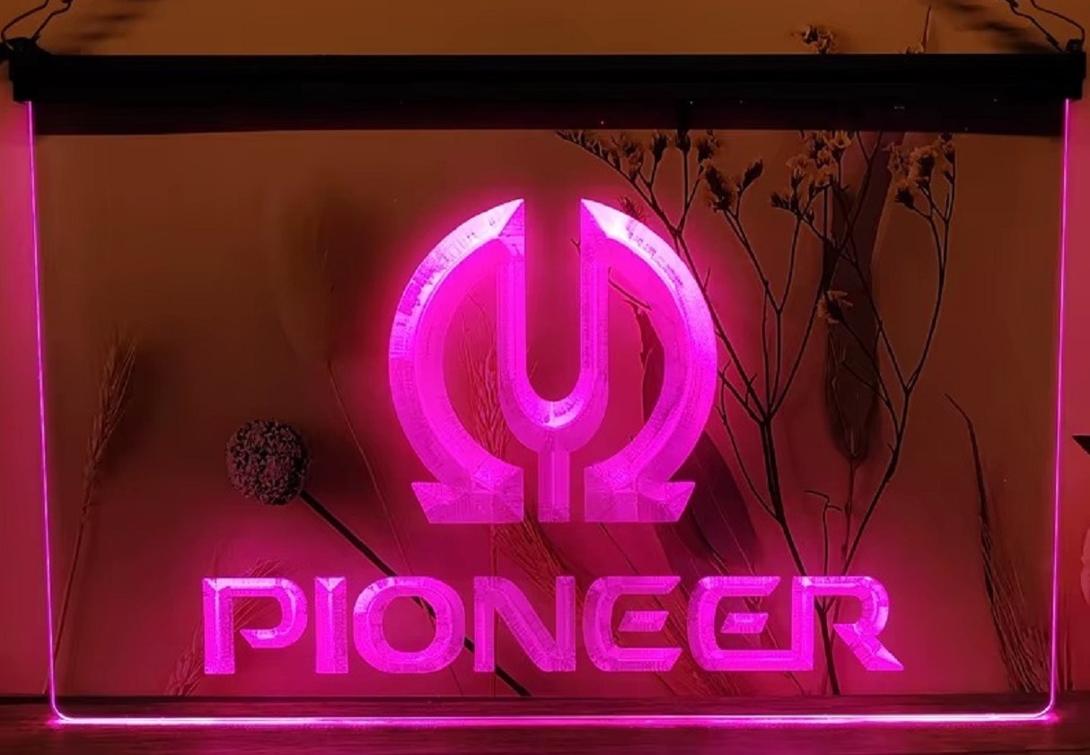 Pioneer Led Neon Sign Home Music Room Audio Recording Studio Decor