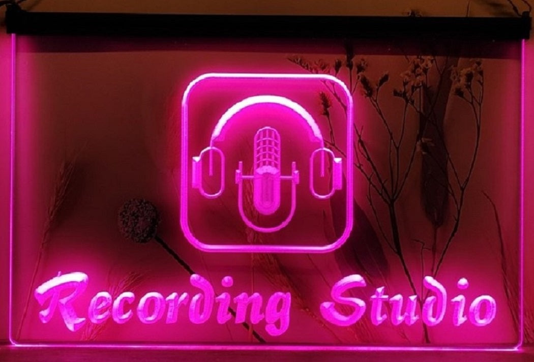 Recording Studio Headphone Led Neon Sign Home Music Room Recording Studio Decor