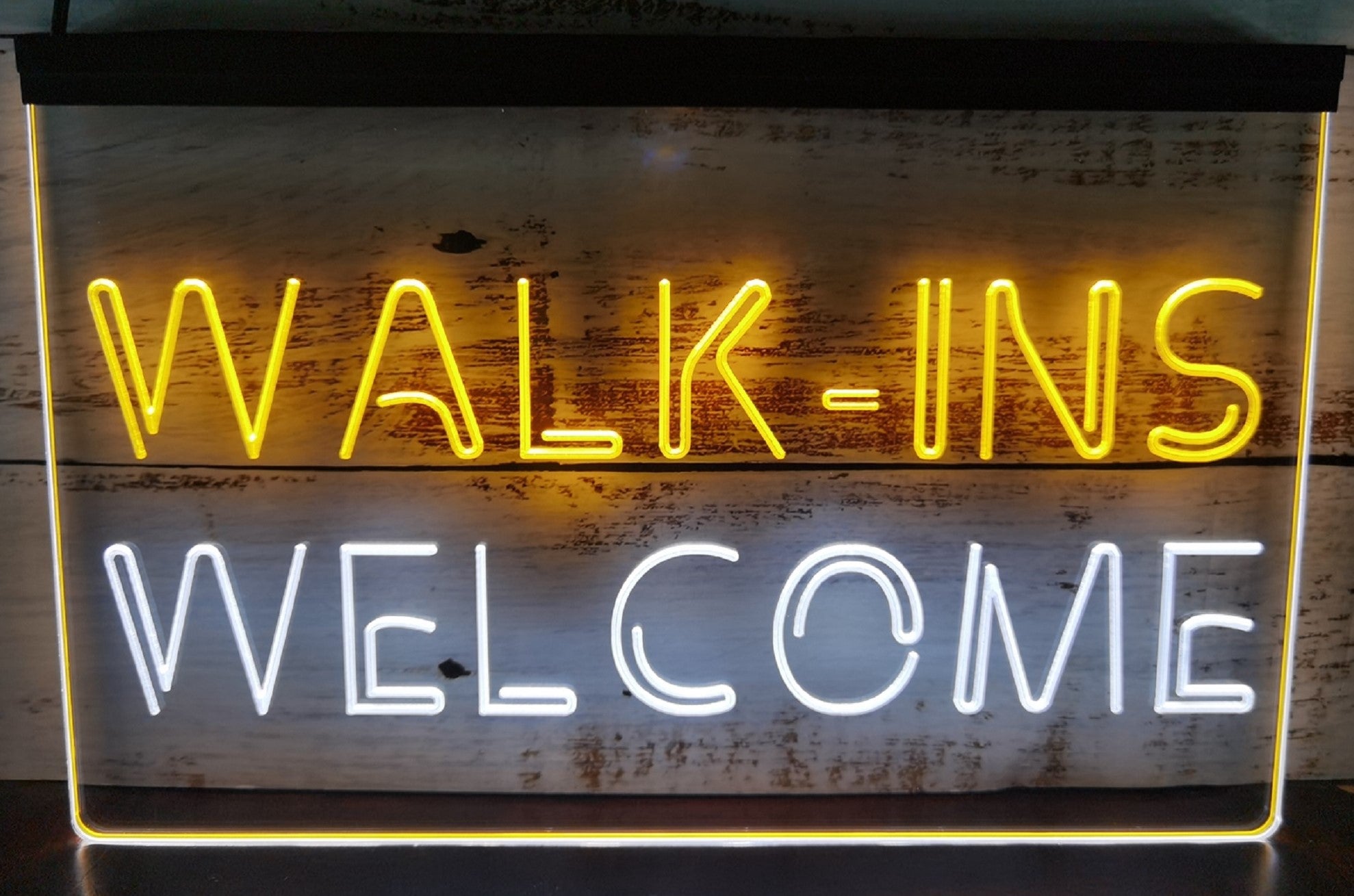 Walk IN Welcome Led Neon Sign Dual Color Shop Store Coffee Shop Restaurant Decor