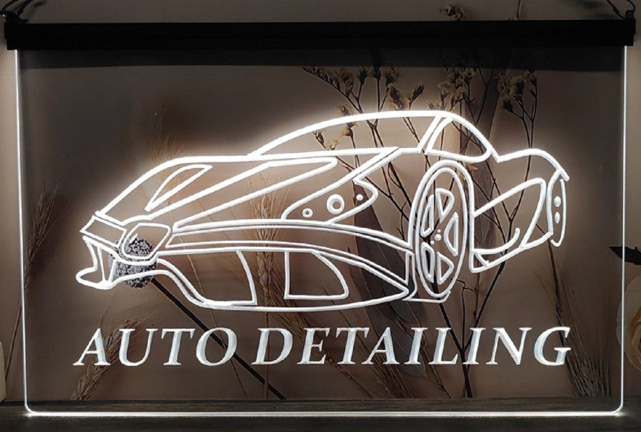 Auto Detailing Led Neon Sign Auto Detailing Car Wash Shop Decor Wall Hanging Desktop