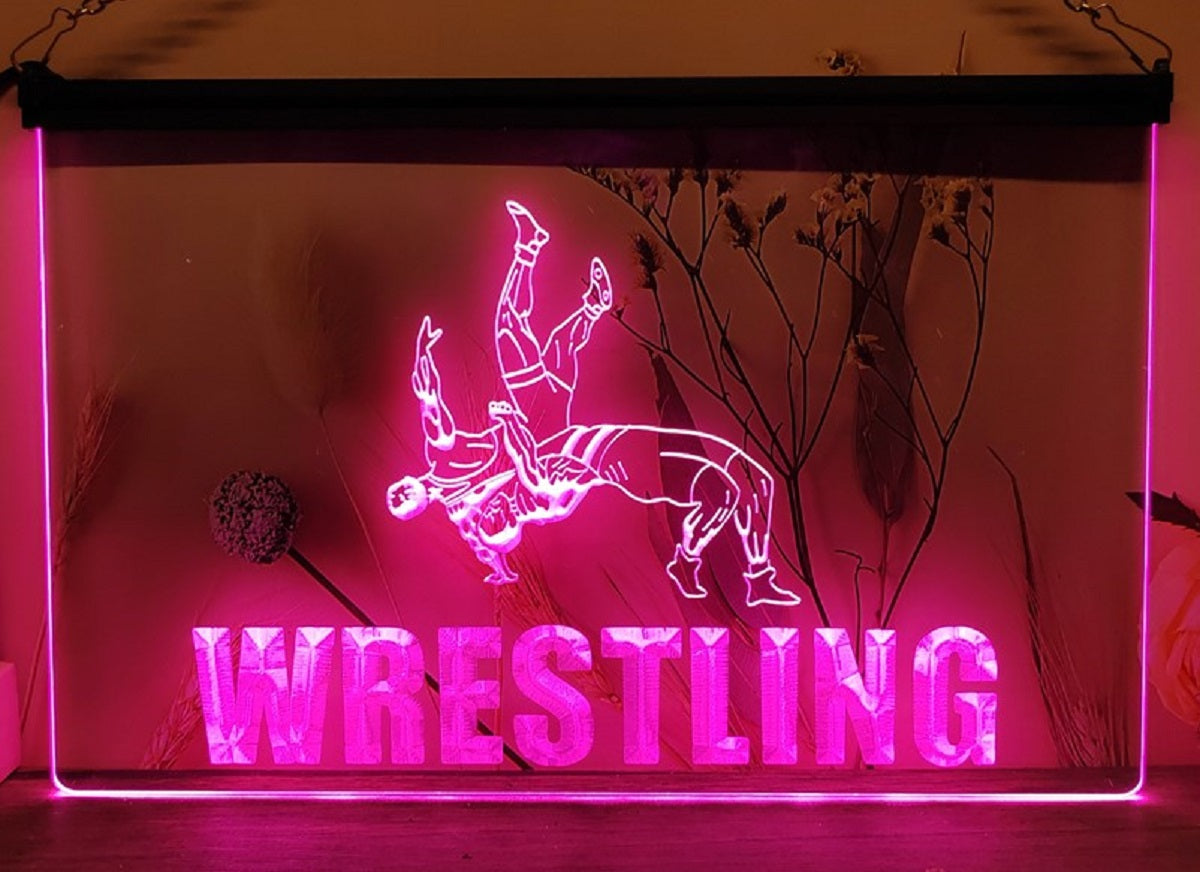 Wrestling Sport Led Neon Sign Wall Hanging Or Desktop Decor