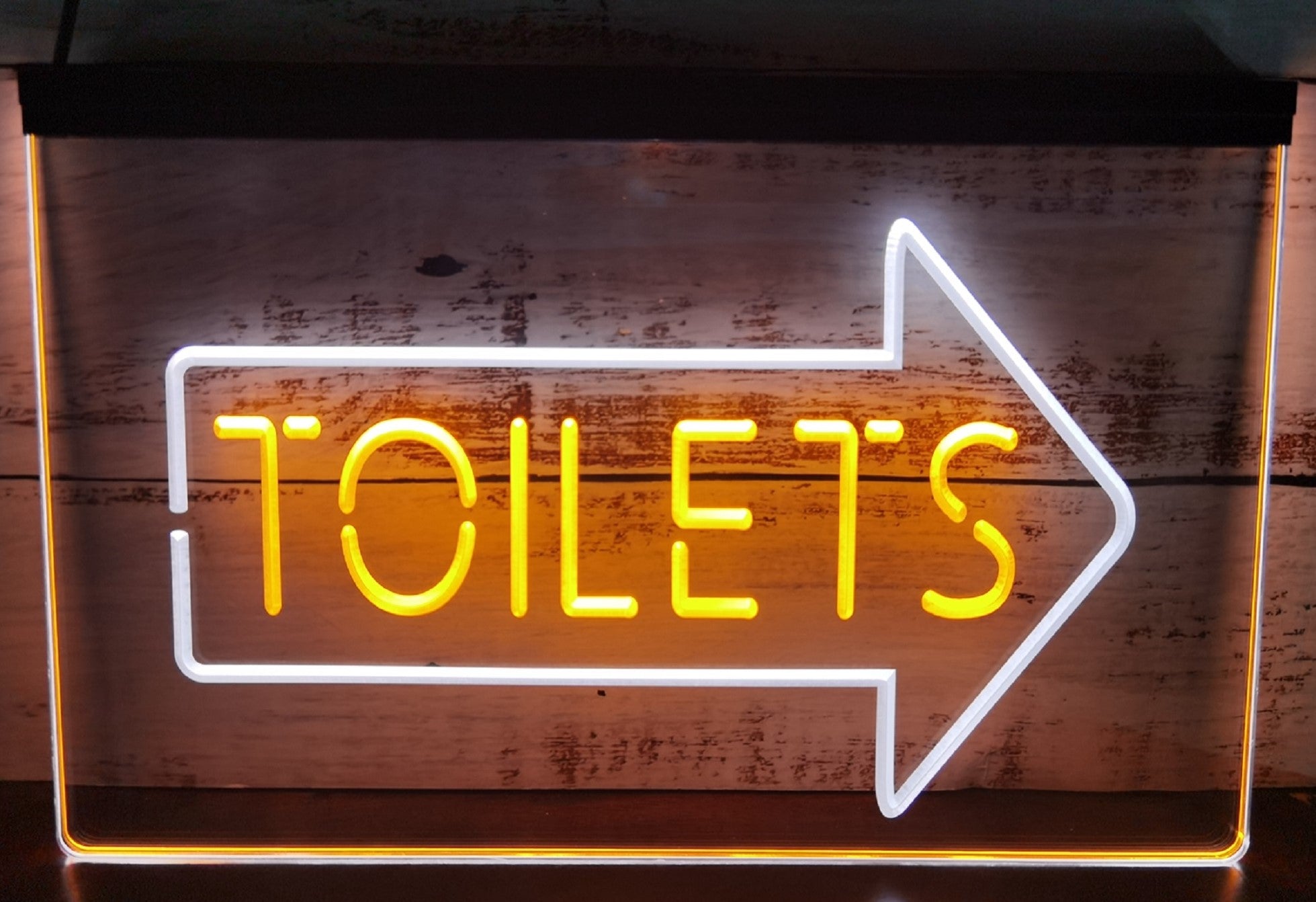 Toilet Arrow Led Neon Sign Dual Color Store Restaurant Coffee Shop Office Decor