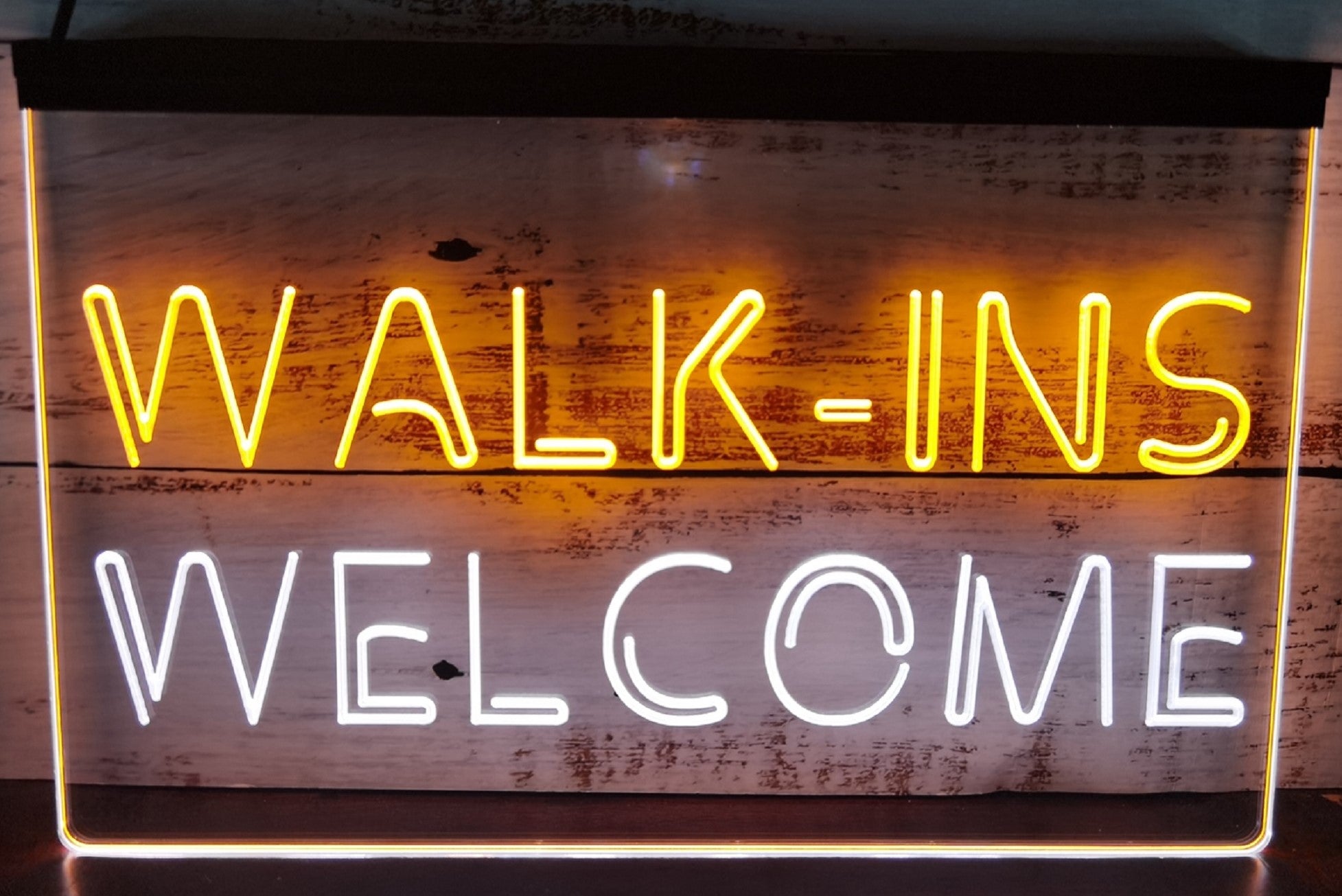 Walk IN Welcome Led Neon Sign Dual Color Shop Store Coffee Shop Restaurant Decor