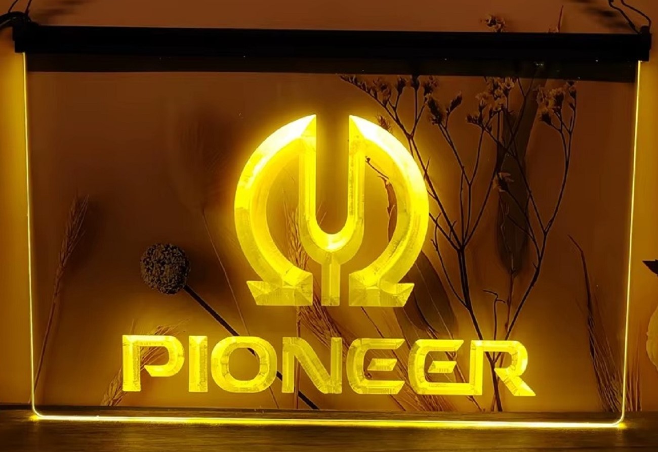 Pioneer Led Neon Sign Home Music Room Audio Recording Studio Decor