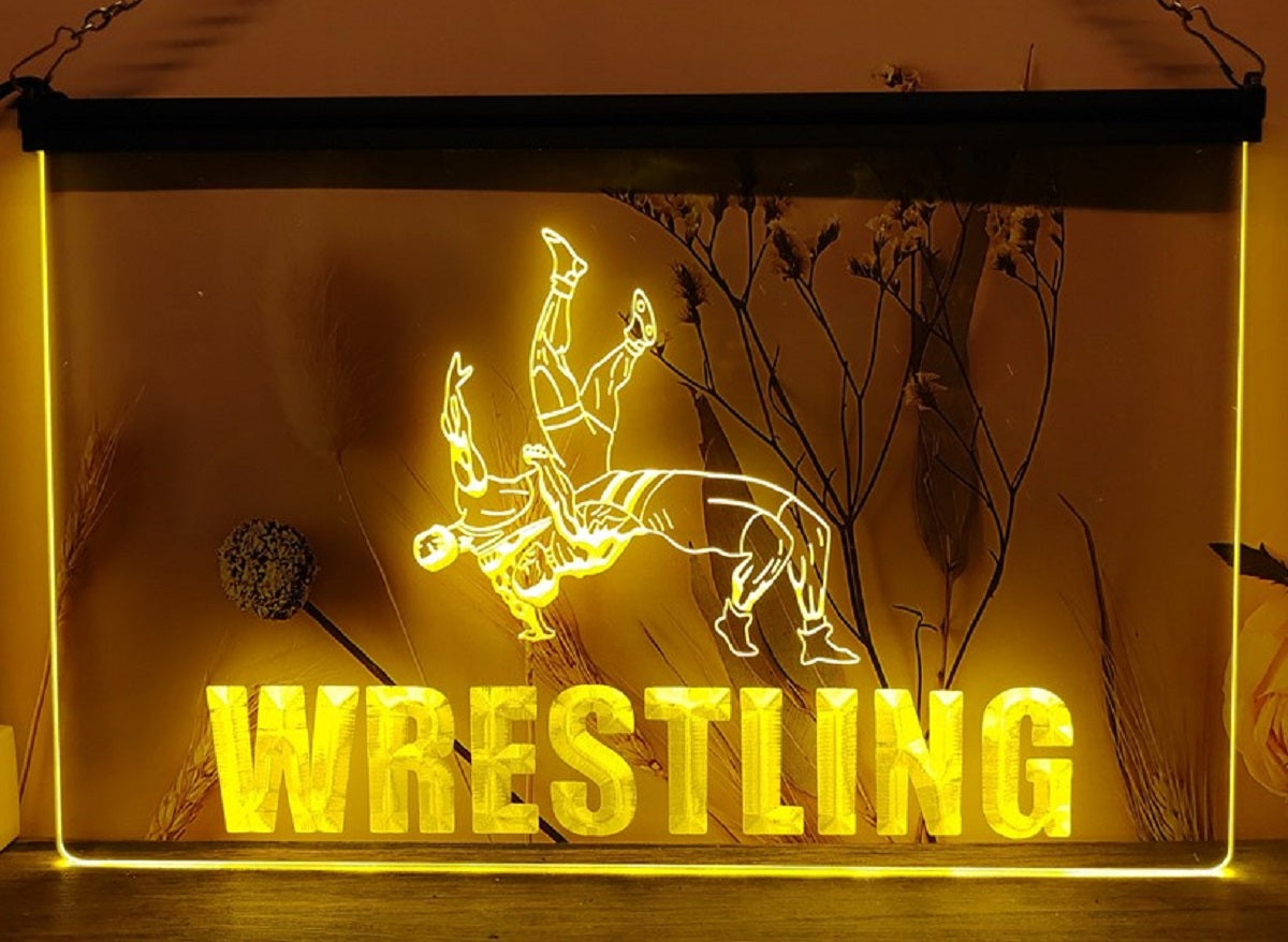 Wrestling Sport Led Neon Sign Wall Hanging Or Desktop Decor