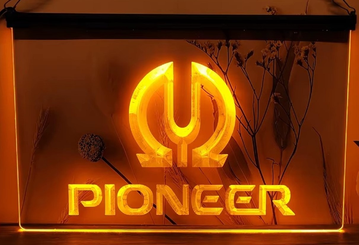Pioneer Led Neon Sign Home Music Room Audio Recording Studio Decor