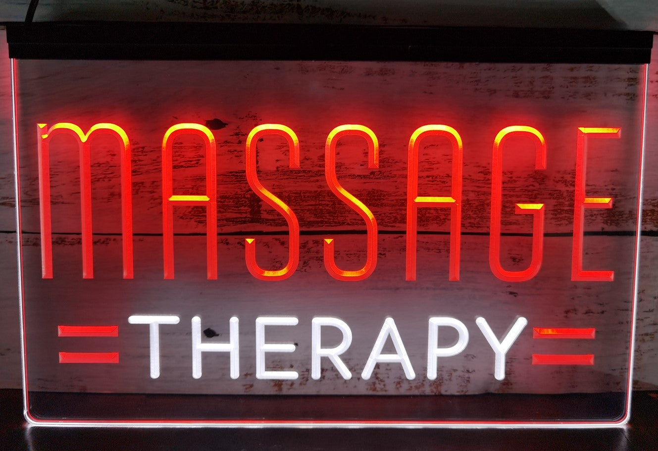 Massage Therapy Salon Led Neon Sign Dual Color Massage Salon Decor