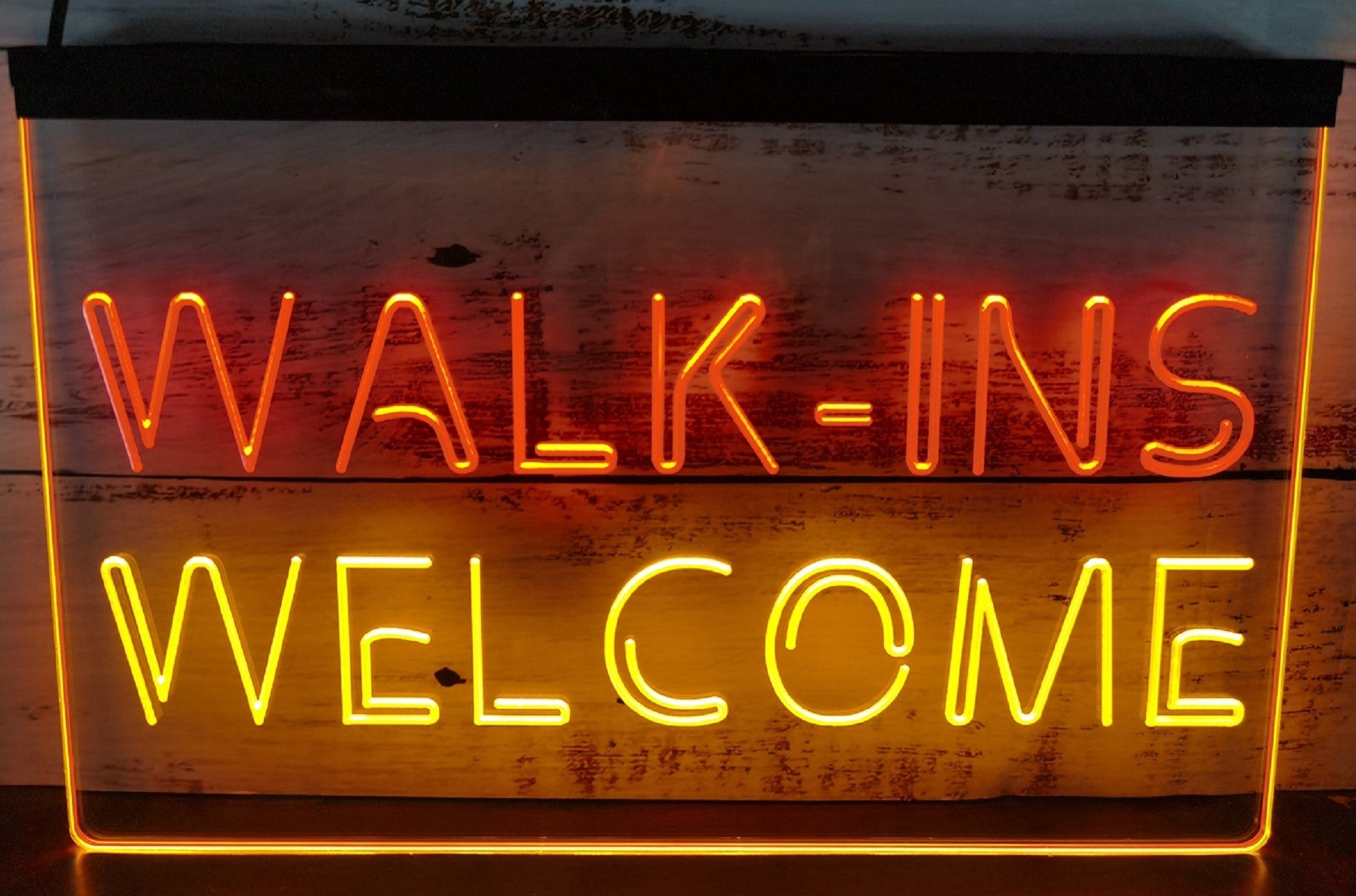 Walk IN Welcome Led Neon Sign Dual Color Shop Store Coffee Shop Restaurant Decor