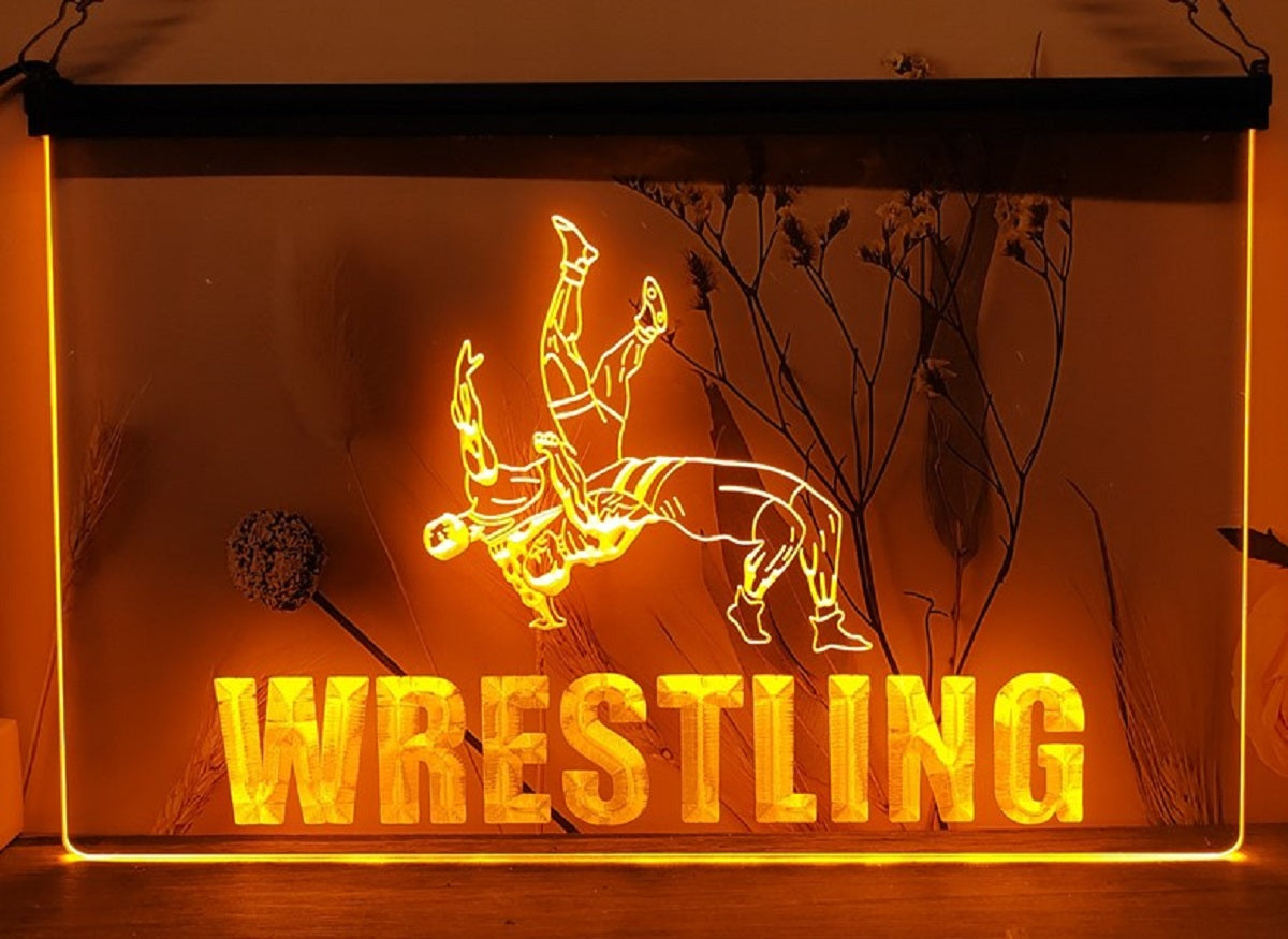 Wrestling Sport Led Neon Sign Wall Hanging Or Desktop Decor