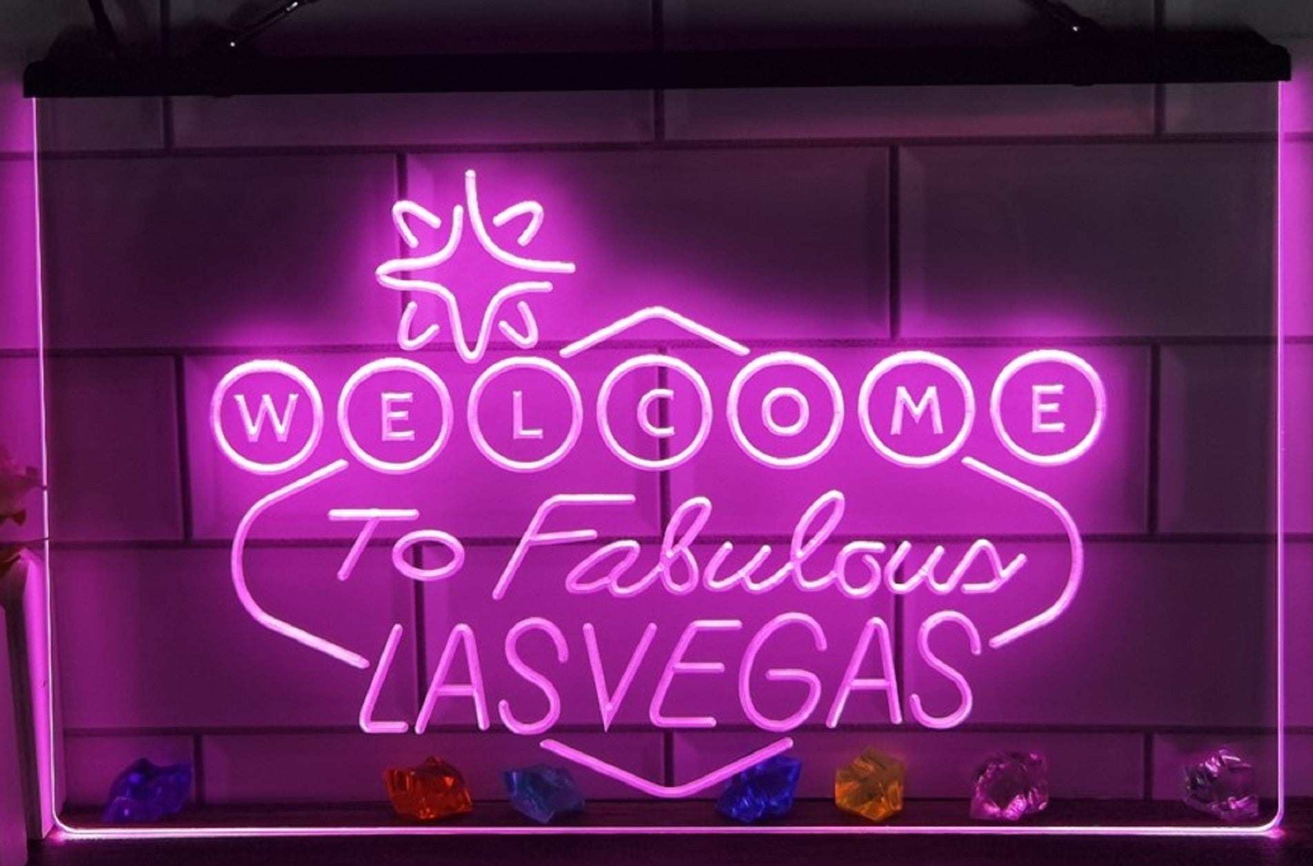 Welcome To Fabulous Las vegas Led Neon Sign Wall Hanging Or Desktop Decor