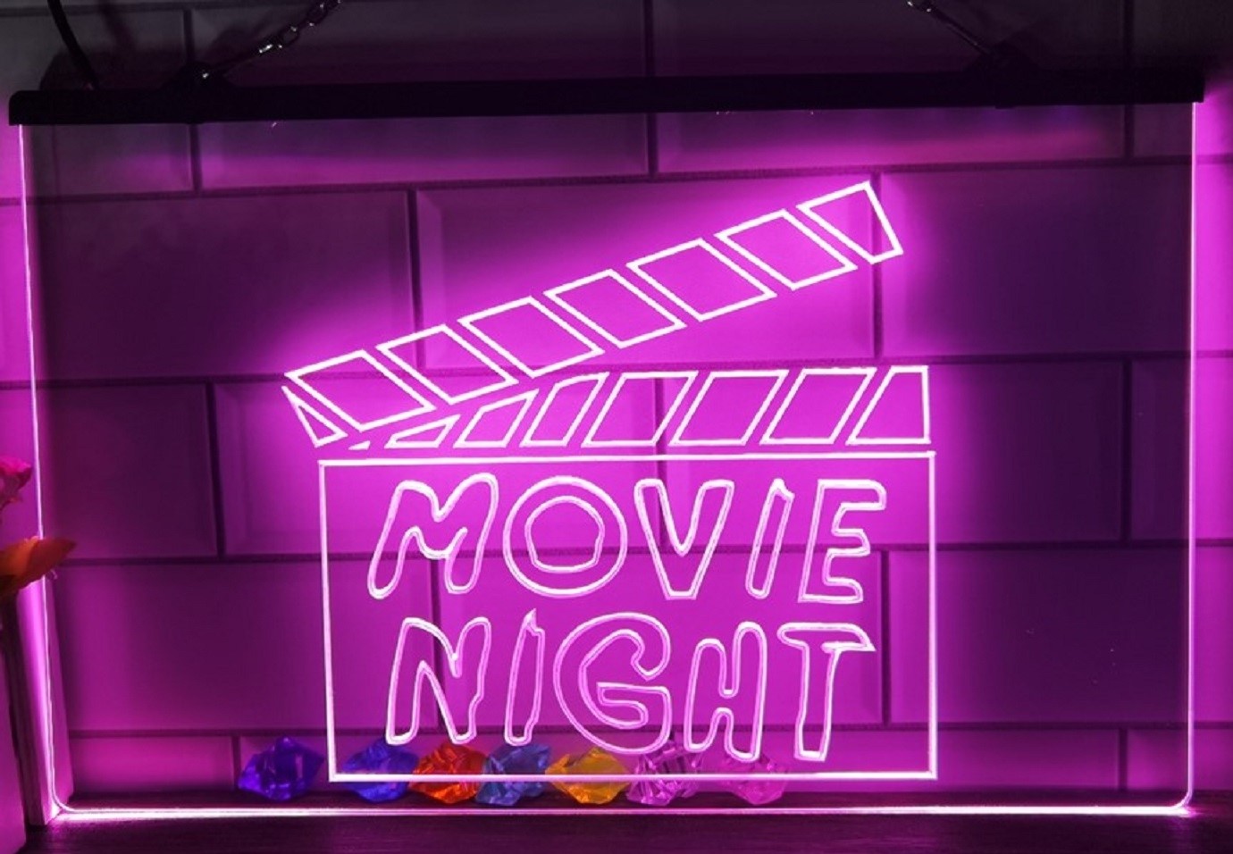 Movie Night Led Neon Sign Studio Cinema Theatre Home Movie Room Decor
