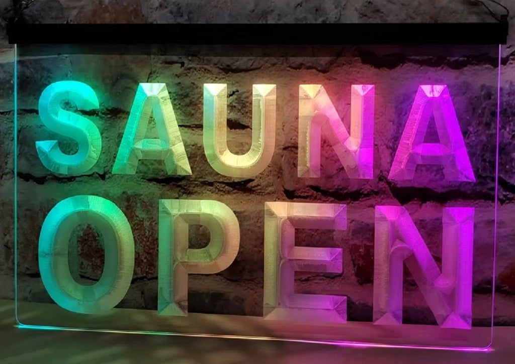 Sauna Open Led Neon Sign Multi Mode Spa Massage Beauty Salon Decor