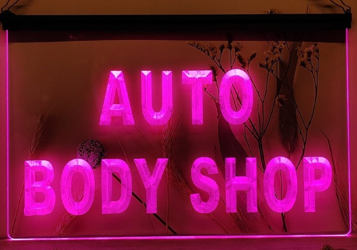 Auto Body Shop Led Neon Sign Car Garage Auto Repair Shop Decor