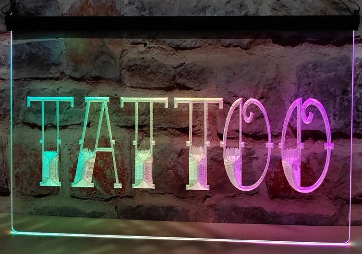 Tattoo Led Neon Sign Multi Mode Tattoo Salon Wall Hanging Or Desktop Decor