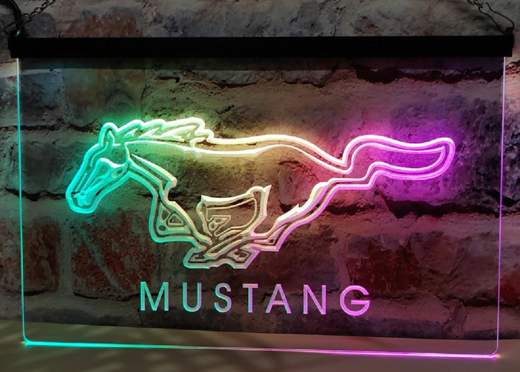 Mustang Led Neon Sign Multimode Wall Hanging Or Desktop Decor