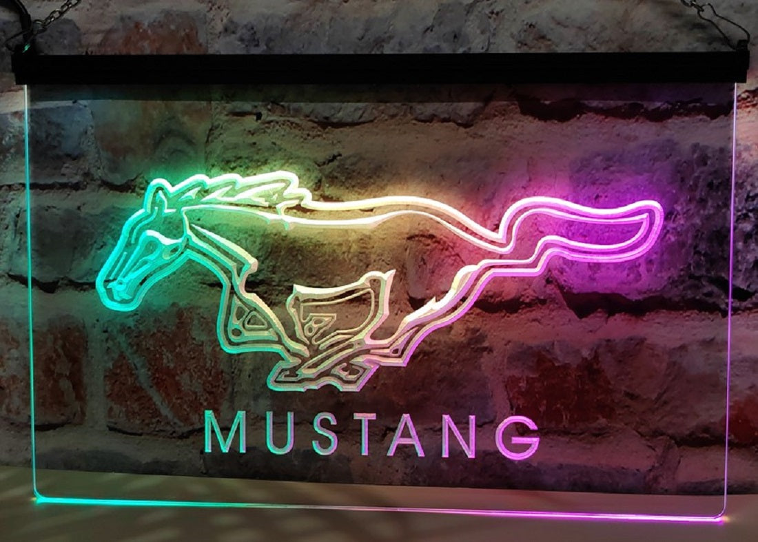 Mustang Led Neon Sign Multimode Wall Hanging Or Desktop Decor