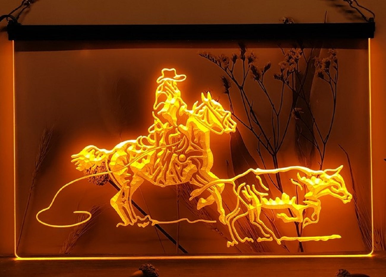 Cowboys Cow Western Led Neon Sign Home Man Cave Cowboys Ranch Decor