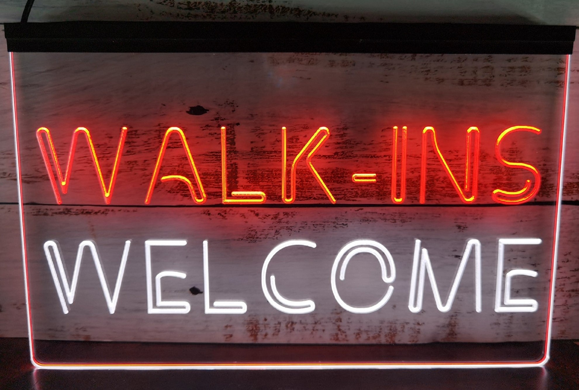 Walk IN Welcome Led Neon Sign Dual Color Shop Store Coffee Shop Restaurant Decor