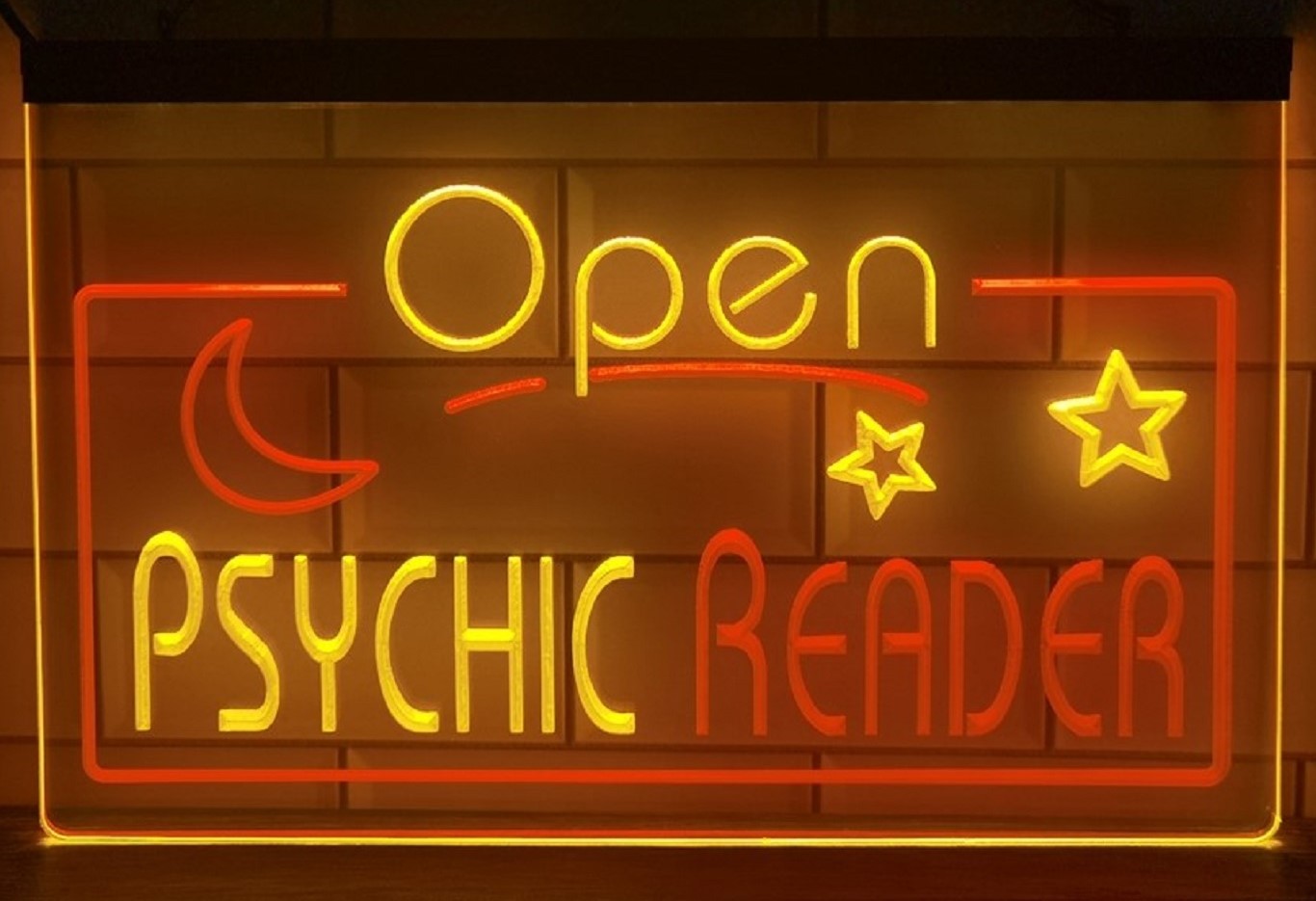 Open Psychic Reader Led Neon Sign Dual Color Psychic Tarot Shop Decor