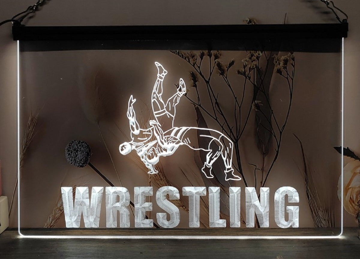 Wrestling Sport Led Neon Sign Wall Hanging Or Desktop Decor