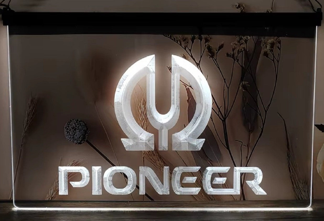 Pioneer Led Neon Sign Home Music Room Audio Recording Studio Decor