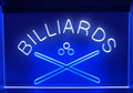 Billiards Cue Led Neon Sign Dual Color Home Pool Room Billiards Hall Decor